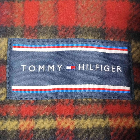 トミーヒルフィガー TOMMY HILFIGER チェック柄 ウール ウッドトグル ダッフル コート メンズ import:XL