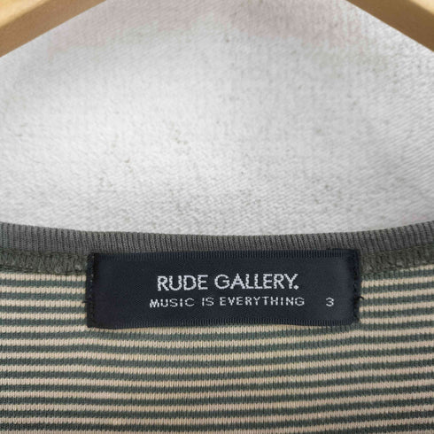 ルードギャラリー RUDE GALLERY Vネックボーダーカットソー メンズ JPN:3