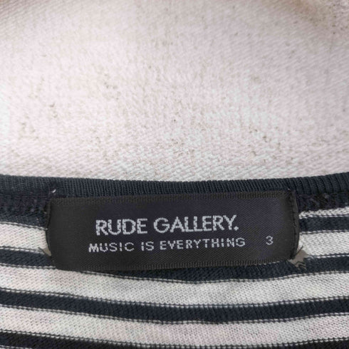 ルードギャラリー RUDE GALLERY Vネックボーダーカットソー メンズ JPN:3