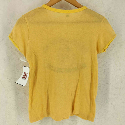ラッセルアスレチック RUSSELL ATHLETIC 80s 3段プリント クルーネック 半袖 リンガー Tシャツ レディース M