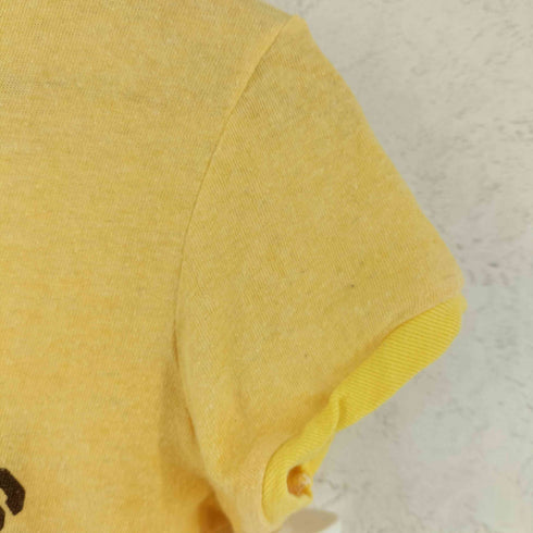 ラッセルアスレチック RUSSELL ATHLETIC 80s 3段プリント クルーネック 半袖 リンガー Tシャツ レディース M