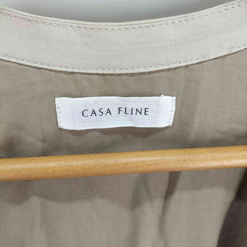 カーサフライン CASA FLINE リネンイレヘム半袖ワンピース レディース FREE