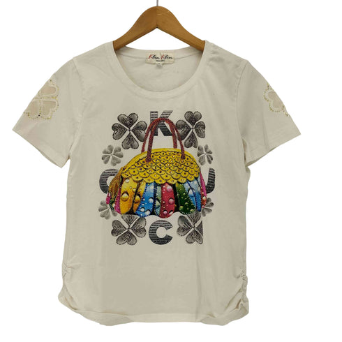KLIN KLIN クリンクリン ラインストーン クルーネック 半袖Tシャツ Y2K レディース FREE