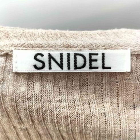 スナイデル snidel シースルーリブカーディガン ニット 長袖 F レディース FREE