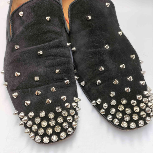 クリスチャンルブタン CHRISTIAN LOUBOUTIN イタリア製 スエード スタッズ レザー スリッポン メンズ EUR:41