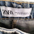 ザラ ZARA センター プレス デニム パンツ ヴィンテージ メイク カラー ミディアム ウォッシュ ハイライズ レディース EUR:34