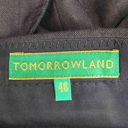 トゥモローランド TOMORROWLAND シルク混 ウール シャドー ストライプ スーツセットアップ メンズ 46
