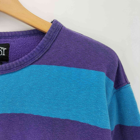 ステューシー Stussy 00s OLD 裏起毛 リブボーダースウェット メンズ JPN:L