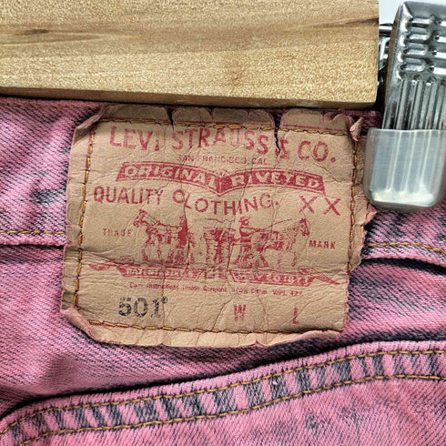 リーバイス Levis 00s 501 ボタン裏 647 後染め デニム パンツ カラー ジーンズ 28x32 レディース 28x32