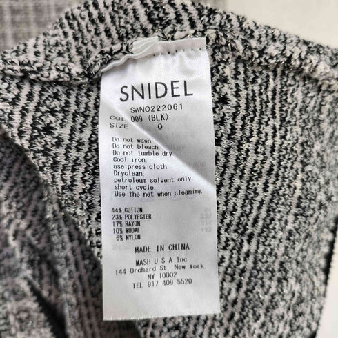スナイデル snidel ツイードニットマーメイドワンピース レディース 0