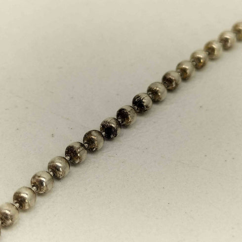 シルバー925 メッセージ 刻印 ラインストーン シルバープレート ボールチェーン ネックレス メンズ