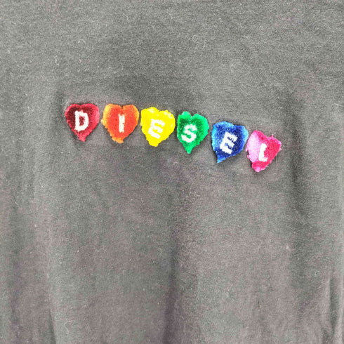 ディーゼル DIESEL フロッキー ロゴ Tシャツ S/S カットソー レディース import:S