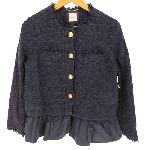 ノーリーズ NOLLEY’S 24SS BISHU JAPAN コットンフラッグツイードクルーネックジャケット レディース JPN:38