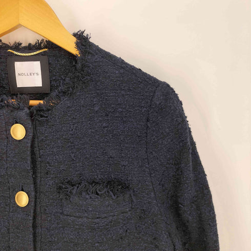 ノーリーズ NOLLEY’S 24SS BISHU JAPAN コットンフラッグツイードクルーネックジャケット レディース JPN:38