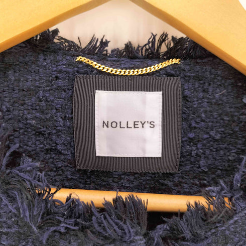 ノーリーズ NOLLEY’S 24SS BISHU JAPAN コットンフラッグツイードクルーネックジャケット レディース JPN:38