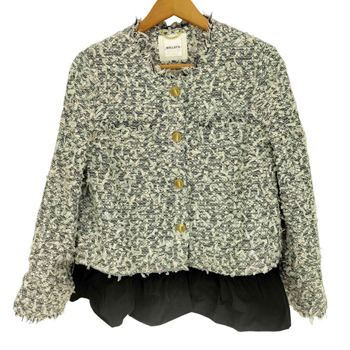 ノーリーズ NOLLEY’S 24SS BISHU JAPAN コットンフラッグツイードクルーネックジャケット レディース JPN:38