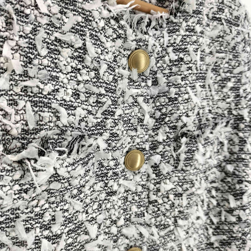 ノーリーズ NOLLEY’S 24SS BISHU JAPAN コットンフラッグツイードクルーネックジャケット レディース JPN:38