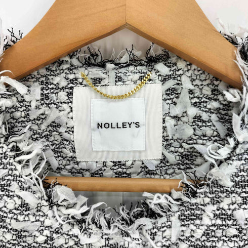 ノーリーズ NOLLEY’S 24SS BISHU JAPAN コットンフラッグツイードクルーネックジャケット レディース JPN:38