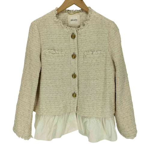 ノーリーズ NOLLEY’S 24SS BISHU JAPAN コットンフラッグツイードクルーネックジャケット レディース JPN:38