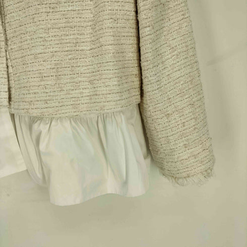ノーリーズ NOLLEY’S 24SS BISHU JAPAN コットンフラッグツイードクルーネックジャケット レディース JPN:38