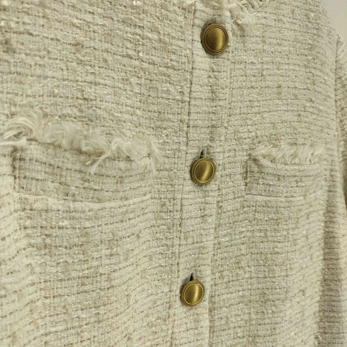 ノーリーズ NOLLEY’S 24SS BISHU JAPAN コットンフラッグツイードクルーネックジャケット レディース JPN:38