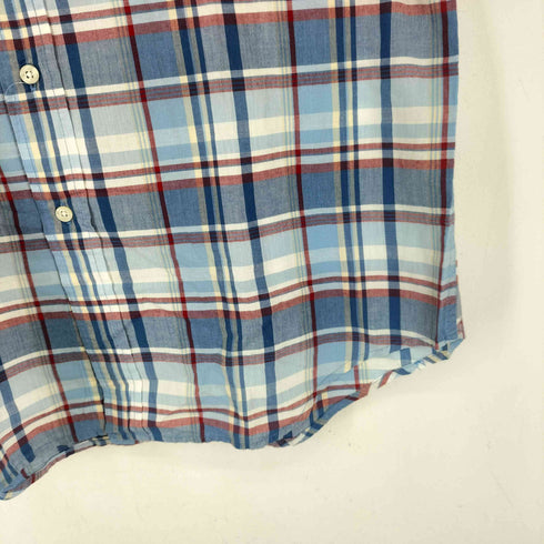 ブルックスブラザーズ BROOKS BROTHERS マドラスチェック ショートスリーブ ボタンダウンシャツ メンズ JPN:M