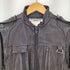 キャサリンハムネットロンドン KATHARINE HAMNETT LONDON シープスキン Dリング 2WAY エポレット リブ付 ダブルジップ レザージャケット メンズ import:M