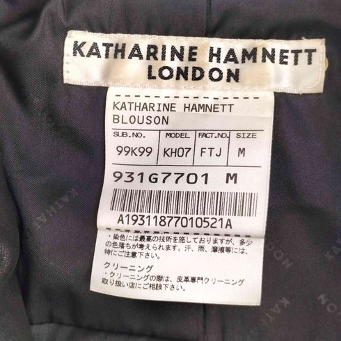キャサリンハムネットロンドン KATHARINE HAMNETT LONDON シープスキン Dリング 2WAY エポレット リブ付 ダブルジップ レザージャケット メンズ import:M