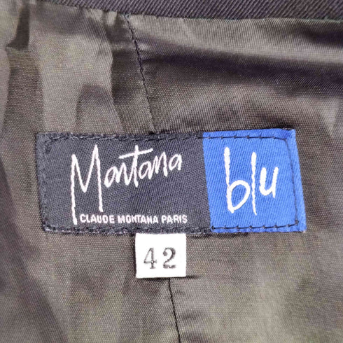 Montana blu 90S ジッパーポケットデザイン テーラードジャケット テーパードスラックス セットアップ レディース 42