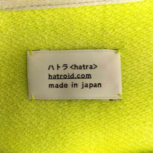 ハトラ hatra 丸プル 切替デザイン クルーネック スウェット メンズ JPN:M