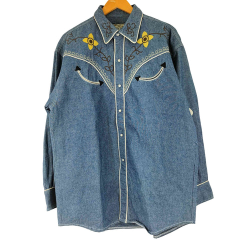 WEST POINT 刺繍デニムウエスタンシャツ アローポケット メンズ JPN:L