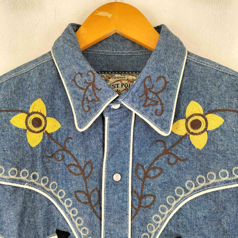 WEST POINT 刺繍デニムウエスタンシャツ アローポケット メンズ JPN:L