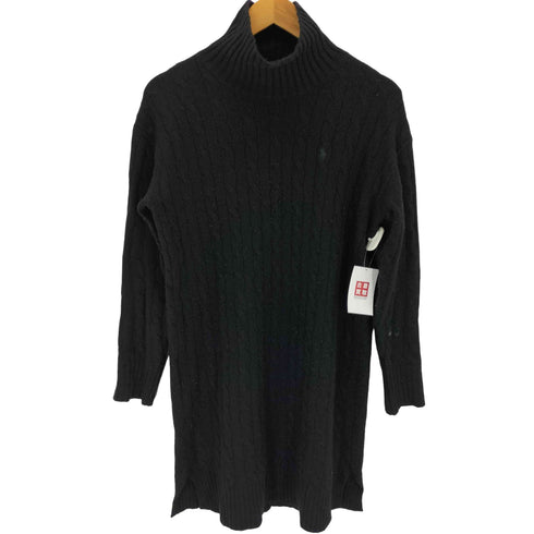 ポロラルフローレン POLO RALPH LAUREN カシミヤ混 スモールポニー刺繍 タートルネック ニットチュニック レディース S
