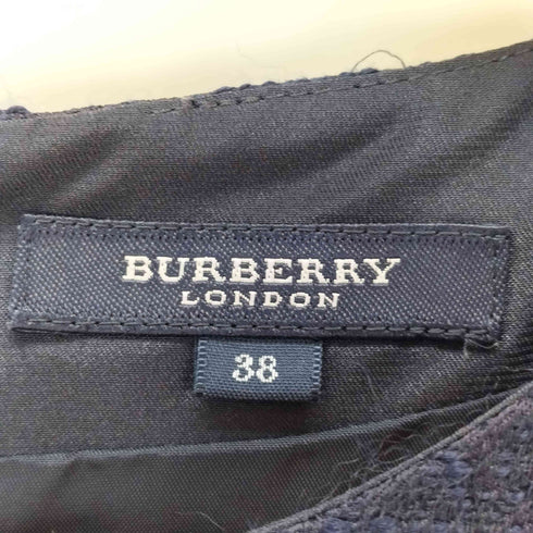 バーバリーロンドン BURBERRY LONDON ウール混 格子 長袖ワンピース レディース 38