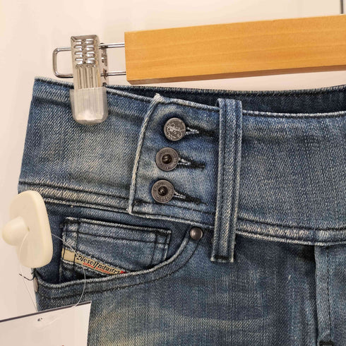 ディーゼル DIESEL ラップ デザイン ボタンフライ セミフレア デニム レディース W25 L32