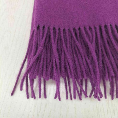 ポールカ PAULE KA ロゴ刺繍 フリンジ マフラー レディース