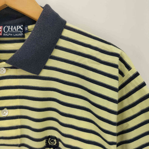 チャップスラルフローレン CHAPS RALPH LAUREN 刺繍 ボーダー 半袖ポロシャツ メンズ M