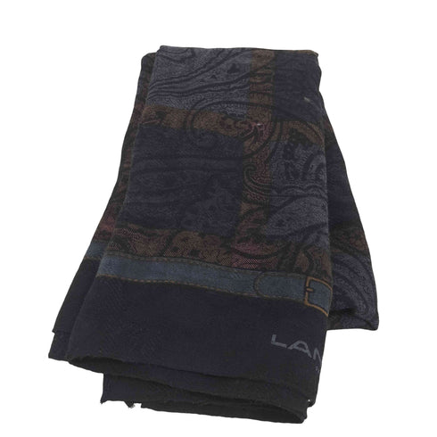 ランセル LANCEL 総柄 大判 ウール スカーフ レディース
