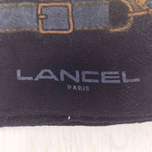 ランセル LANCEL 総柄 大判 ウール スカーフ レディース