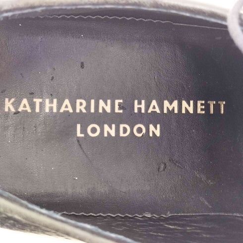 キャサリンハムネットロンドン KATHARINE HAMNETT LONDON パンチングレザー ロングノース スクエアトゥ 外羽根 ドレスシューズ メンズ M