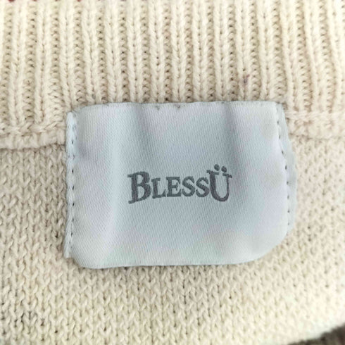 BLESS U 総柄 コットンニット メンズ JPN:L