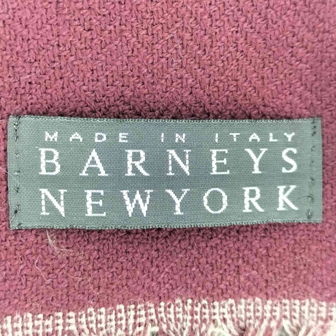 バーニーズニューヨーク BARNEYS NEWYORK イタリア製 ウールフリンジマフラー メンズ