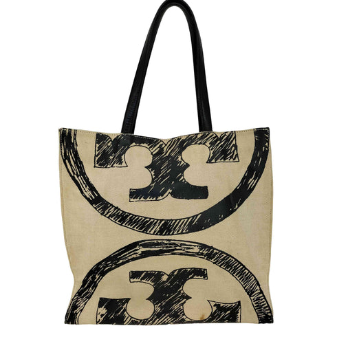 トリーバーチ TORY BURCH エラ ダブルTロゴ キャンバス トートバッグ レディース