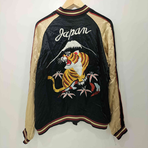 ハナタビガクダン 花旅楽団 富士 虎 刺繍 リバーシブル スーベニアジャケット スカジャン メンズ JPN:XL