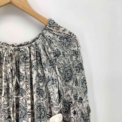 デニムアンドサプライラルフローレン DENIM&SUPPLY RALPH LAUREN 花柄 フリンジ コットン ブラウス レディース import:XS