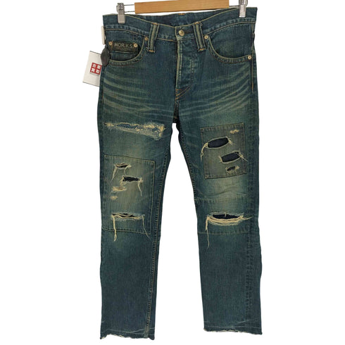 MOR.K.S ダメージ加工 リペアスキニーデニムパンツ メンズ JPN:2