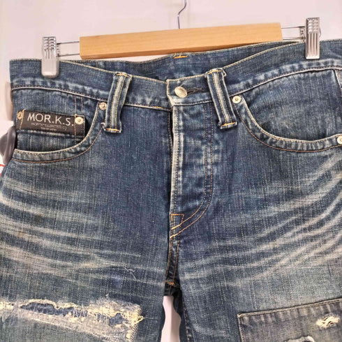 MOR.K.S ダメージ加工 リペアスキニーデニムパンツ メンズ JPN:2
