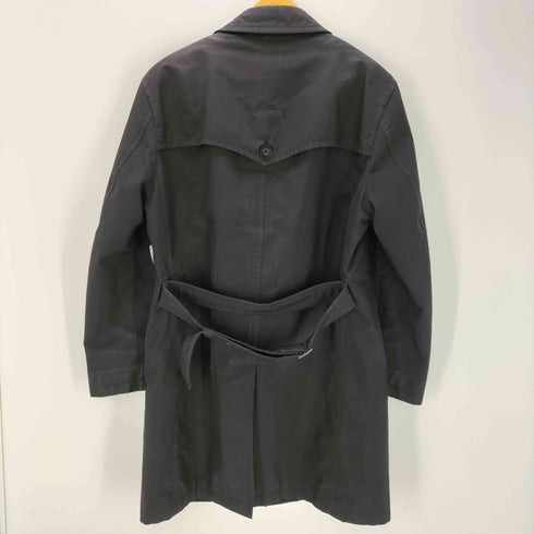 バーバリーブラックレーベル BURBERRY BLACK LABEL 裏地ノバチェック ライナー ガンフラップ付き ブラック バルマカーン ステンカラー コート メンズ import:L