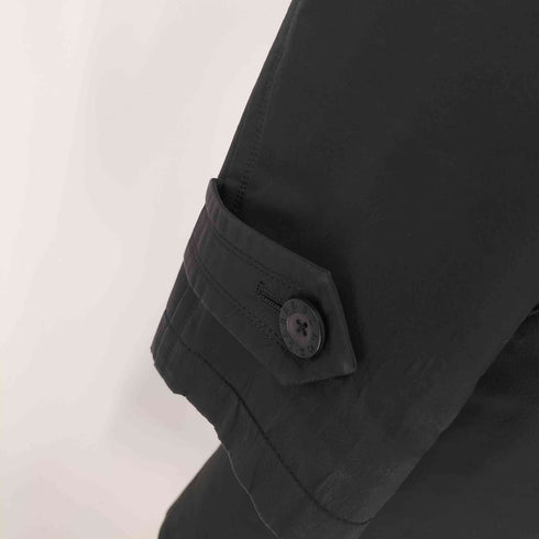 バーバリーブラックレーベル BURBERRY BLACK LABEL 裏地ノバチェック ライナー ガンフラップ付き ブラック バルマカーン ステンカラー コート メンズ import:L