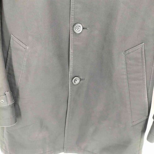 バーバリーブラックレーベル BURBERRY BLACK LABEL 裏地ノバチェック ガンフラップ付き ブラック バルマカーン ステンカラー コート メンズ import:L